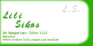 lili sikos business card